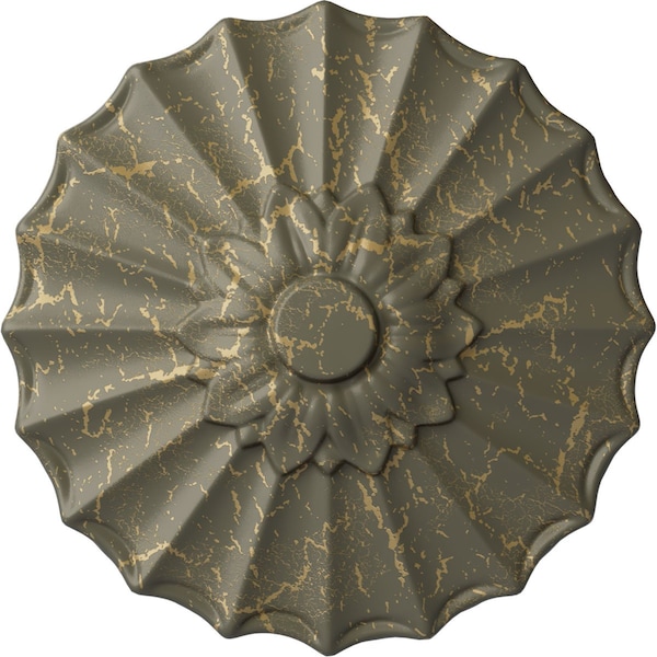 Ekena Millwork Shakuras Ceiling Medallion (Fits Canopies up to 1 3/8"), 9"OD x 1 3/8"P, Witch Hazel Crackle CM09SHWHC - main